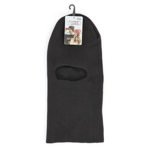 ONE HOLE FULL FACE MASK BACLAVA HAT BLACK