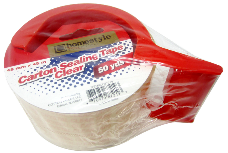 2''x 50yd SUPER CLEAR TAPE w/DISPENSER