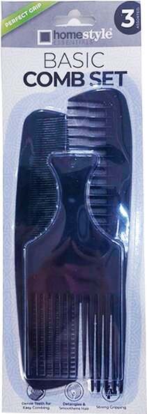 3pk BLACK BASIC COMB SET