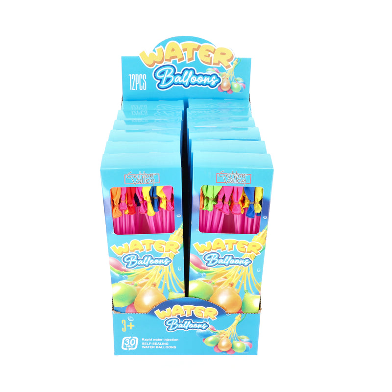 74 COUNTS MULTICOLOR WATER BALLONS IN PDQ