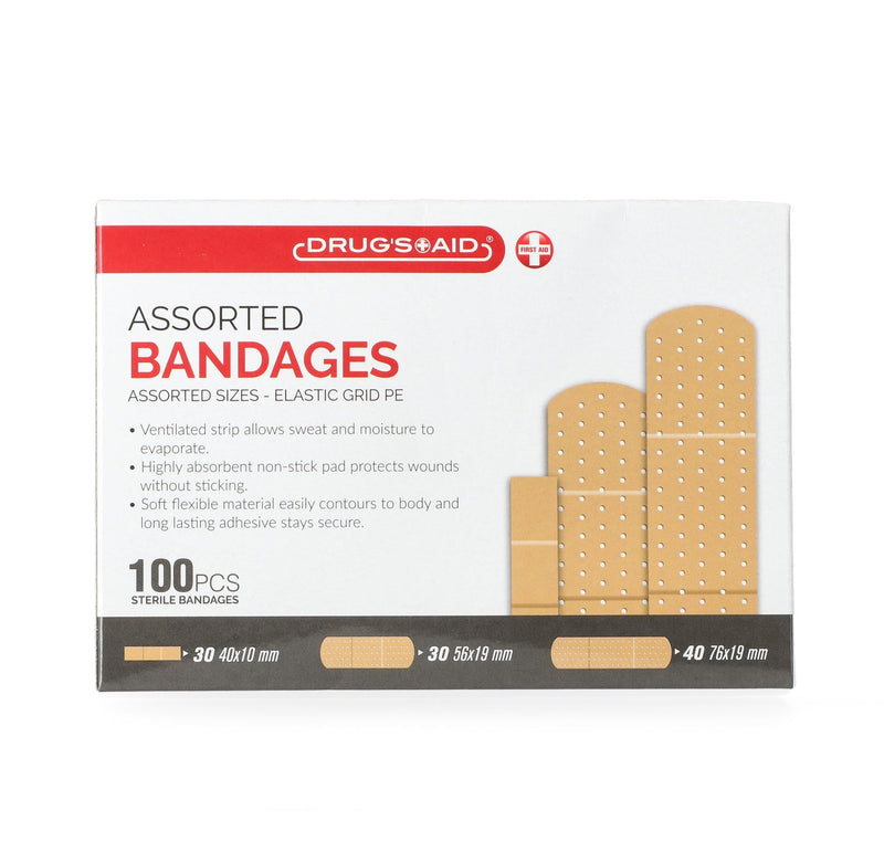 100ct DRUGS AID BANDAGE ASSORTMENT
