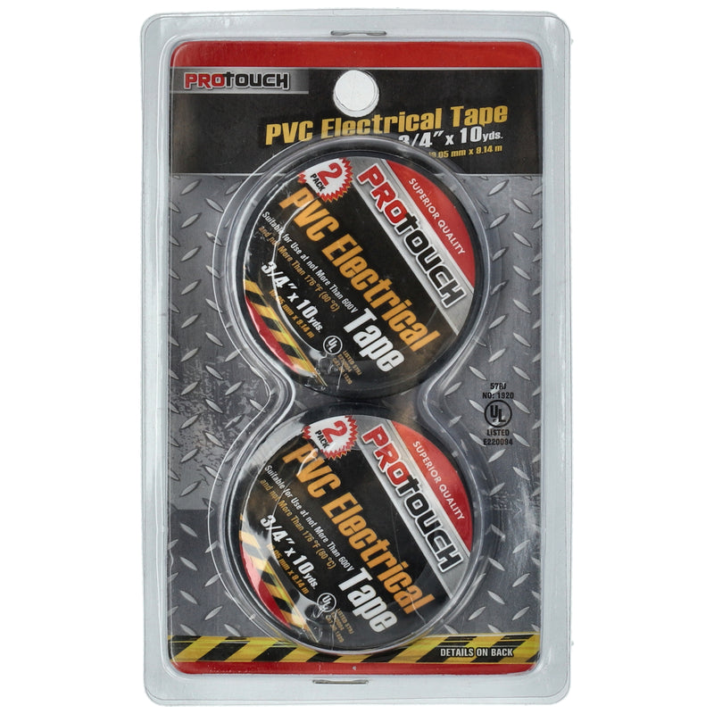 2pk PVC ELECTRICAL TAPE 3/4''x10 YARD/ROLL