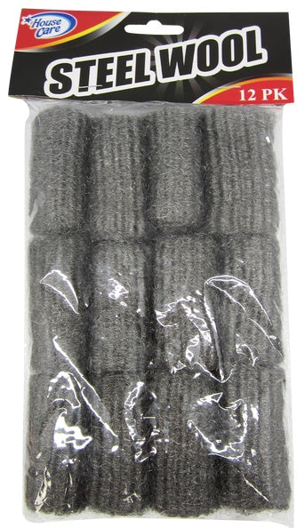 12 PACK STEEL WOOL PADS