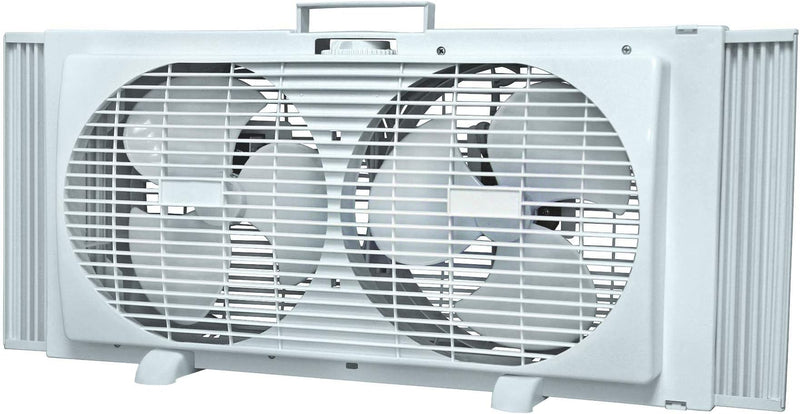 HOME STYLE 9'' TWIN WINDOW FAN 2 SPEED DIAL CONTROL C ETL