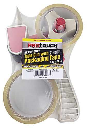 TAPE DISPENSER & 2 ROLLS OF CLEAR TAPE 2x50YD
