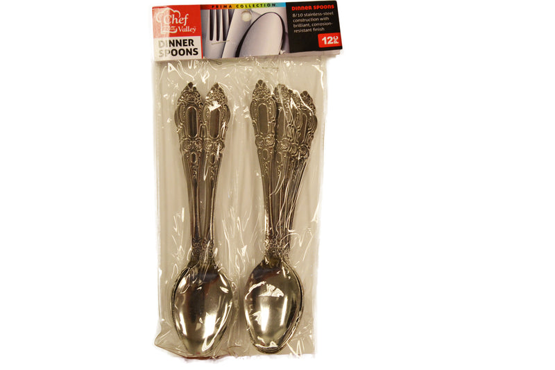 12ct STAINLESS DINNER SPOONS