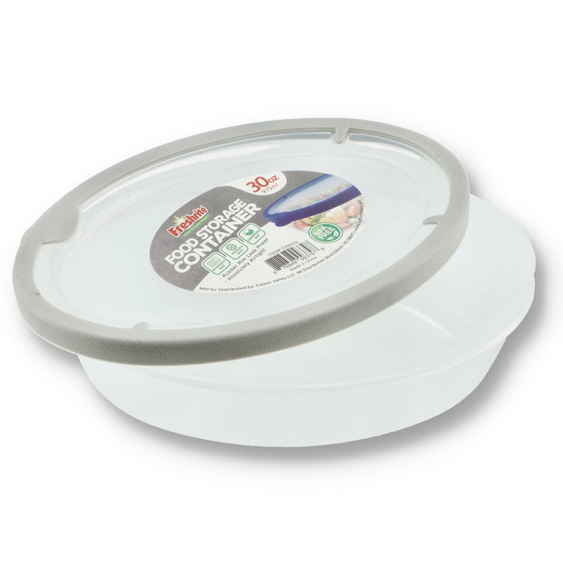 30OZ OVAL FOOD STORAGE CONTAINER WITH RUBBER SEAL LID