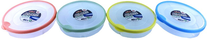 42oz ROUND 3 COMPARTMENT FOOD CONTAINER WITH RUBBER SEAL LID