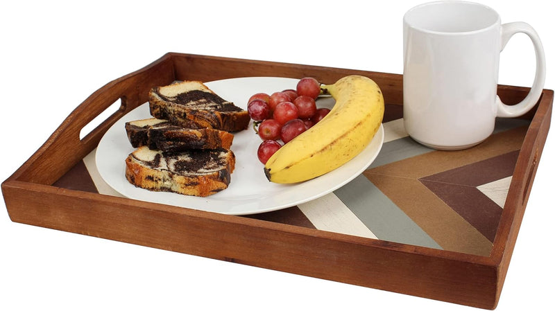 CREEKVIEW WOOD SERVING TRAY 14.5x12x1.5''