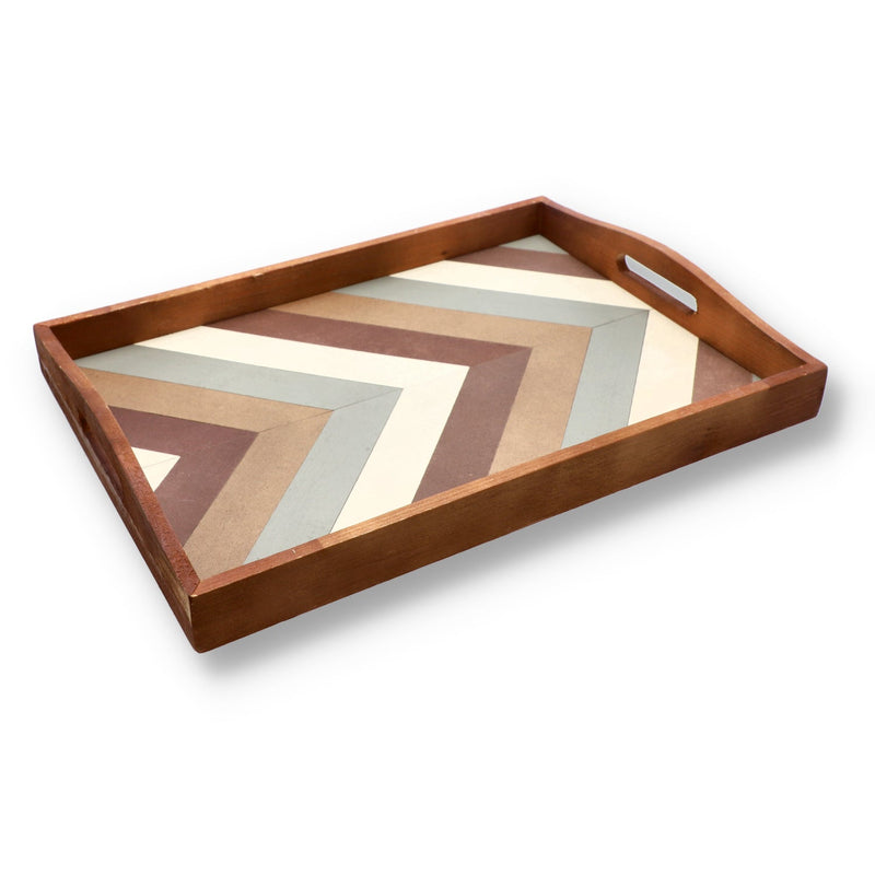 CREEKVIEW WOOD SERVING TRAY 14.5x12x1.5''