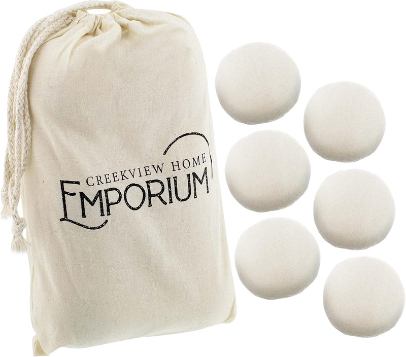 CREEKVIEW 6PC WOOL DRYING BALL SET IN STORAGE BAG