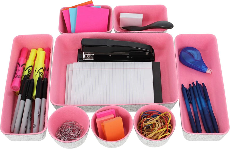 CREEKVIEW 8PC FELT BASKET ORGANIZER BINS