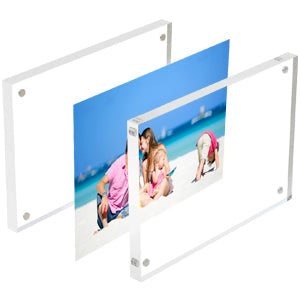 CREEKVIEW 2PK CLEAR ACRYLIC PICTURE FRAME STANDS 5x7''