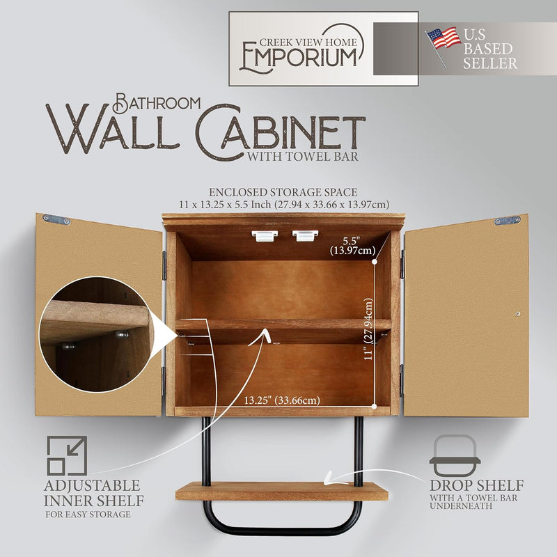 CREEKVIEW BATHROOM WALL CABINET WITH TOWEL BAR