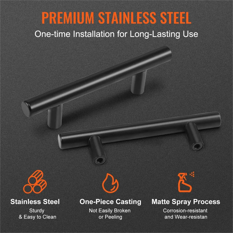 VEVOR 30PK 3'' SLIM BLACK CABINET PULLS