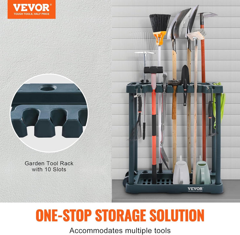 VEVOR 10 SLOT YARD TOOL TOWER RACK