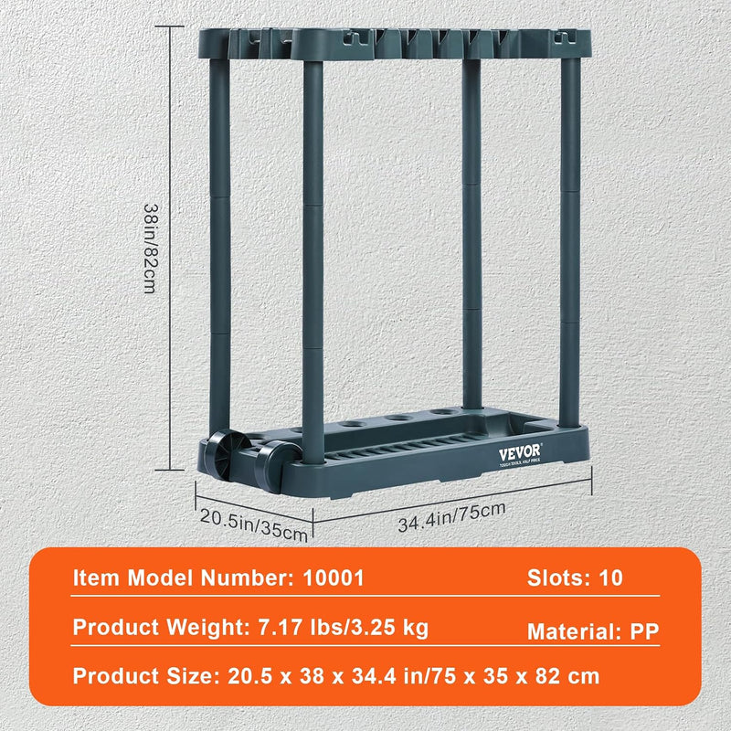 VEVOR 10 SLOT YARD TOOL TOWER RACK