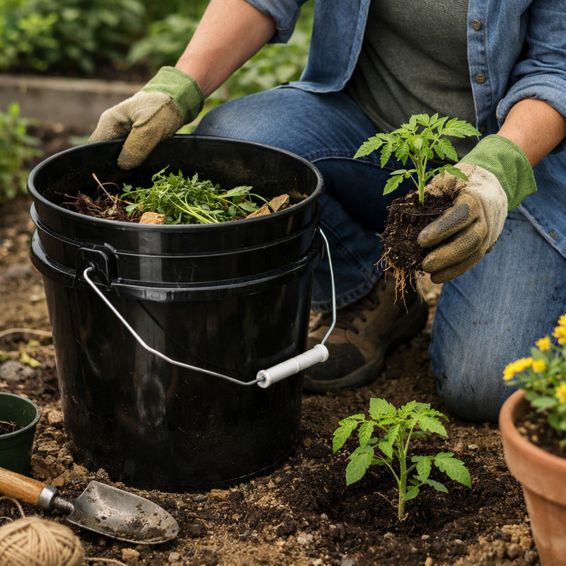 5 GALLON BUCKET -BLACK