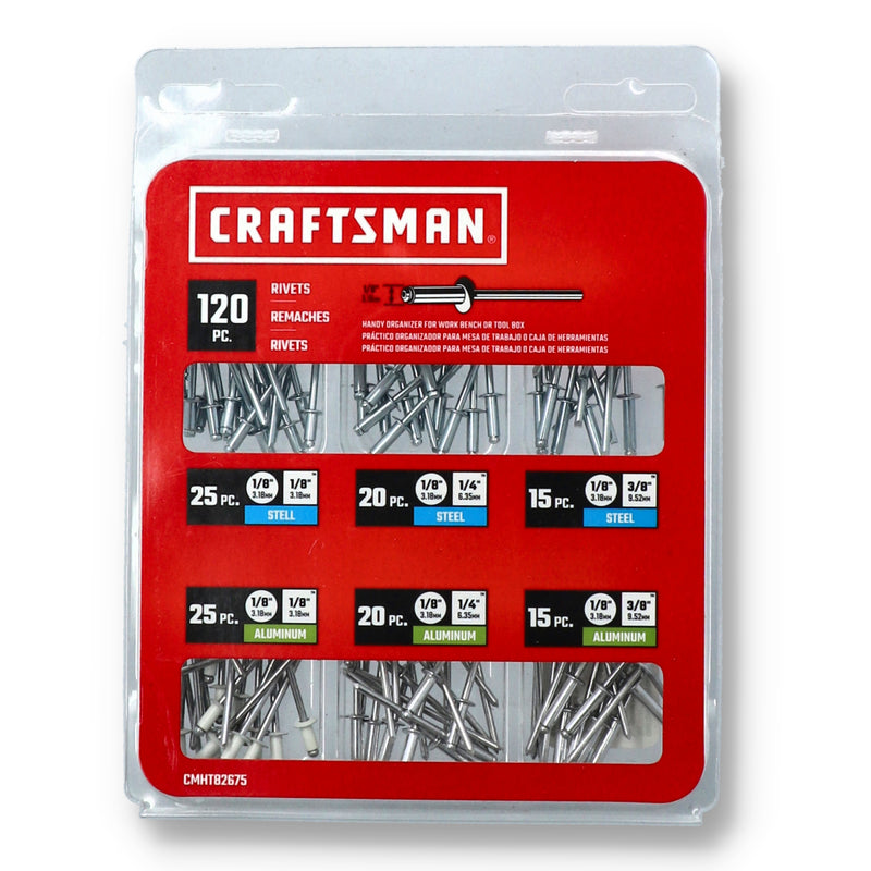 CRAFTSMAN 120PC RIVET SET (NO ONLINE SALES-NO ADVERTISING)