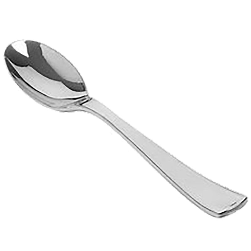 24CT HEAVY WEIGHT SILVER PLASTIC SPOON