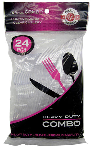 24ct CLEAR COMBO PREMIUM HD CUTLERY