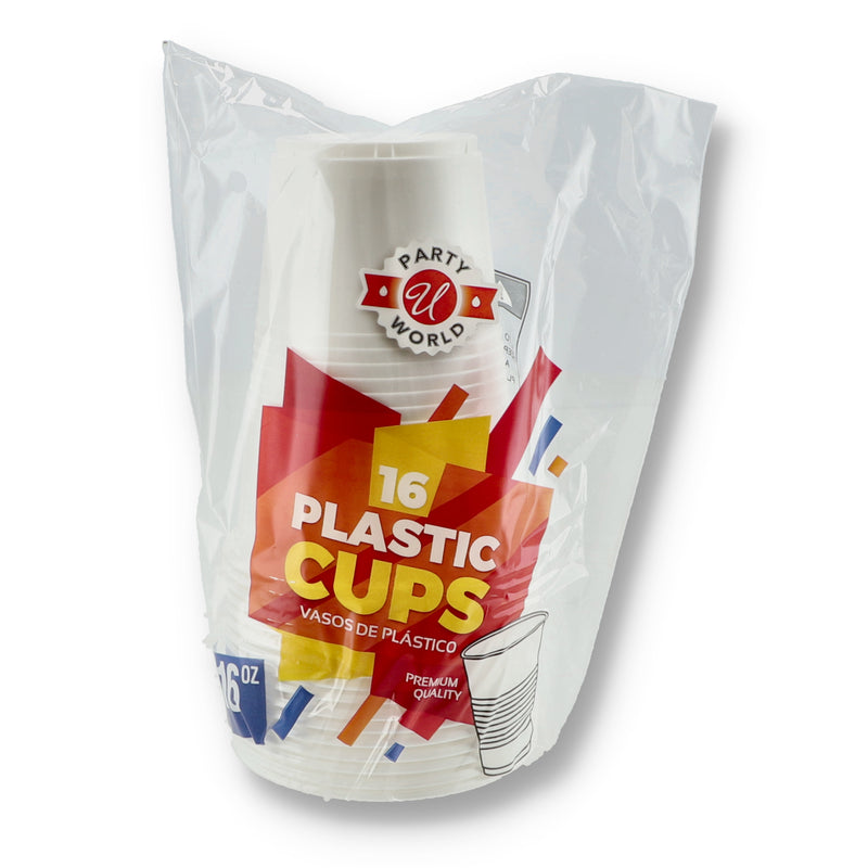 16ct 16oz PLASTIC CUPS CLEAR
