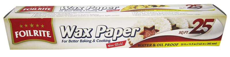 25 SQUARE FOOT WAX PAPER
