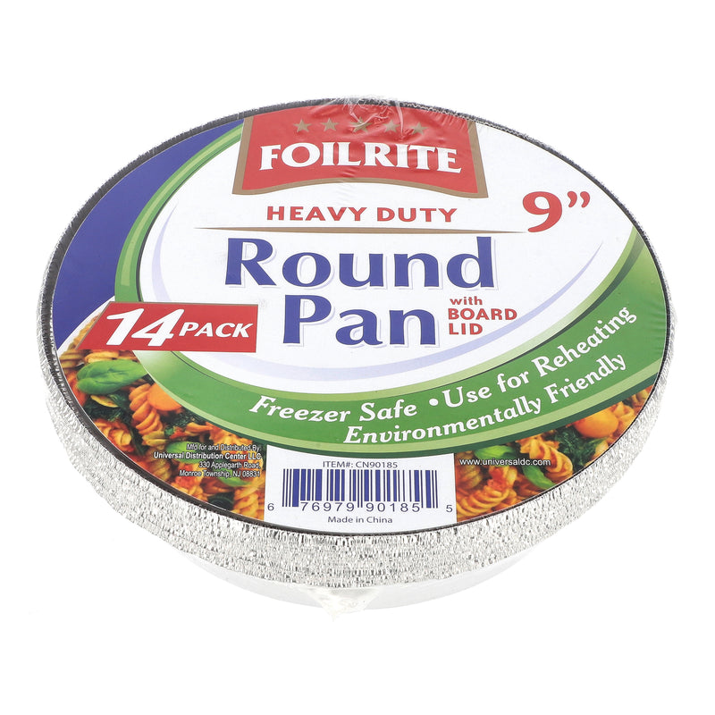 FOILRITE 14PK 9'' ROUND FOIL PAN WITH BOARD LID