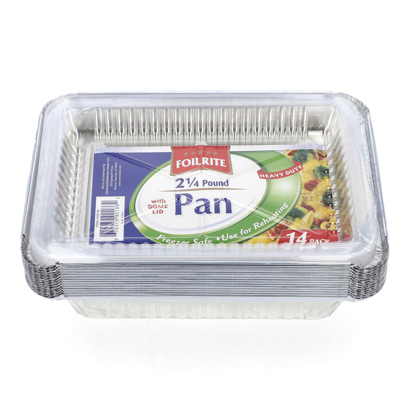 FOILRITE 14PK 2&1/4 LB PAN WITH DOME LID
