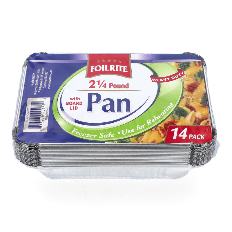 FOILRITE 14PK 2&1/4 LB PAN WITH BOARD LID