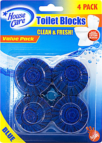 4pk TOILET BOWL CLEANER TABS BLUE