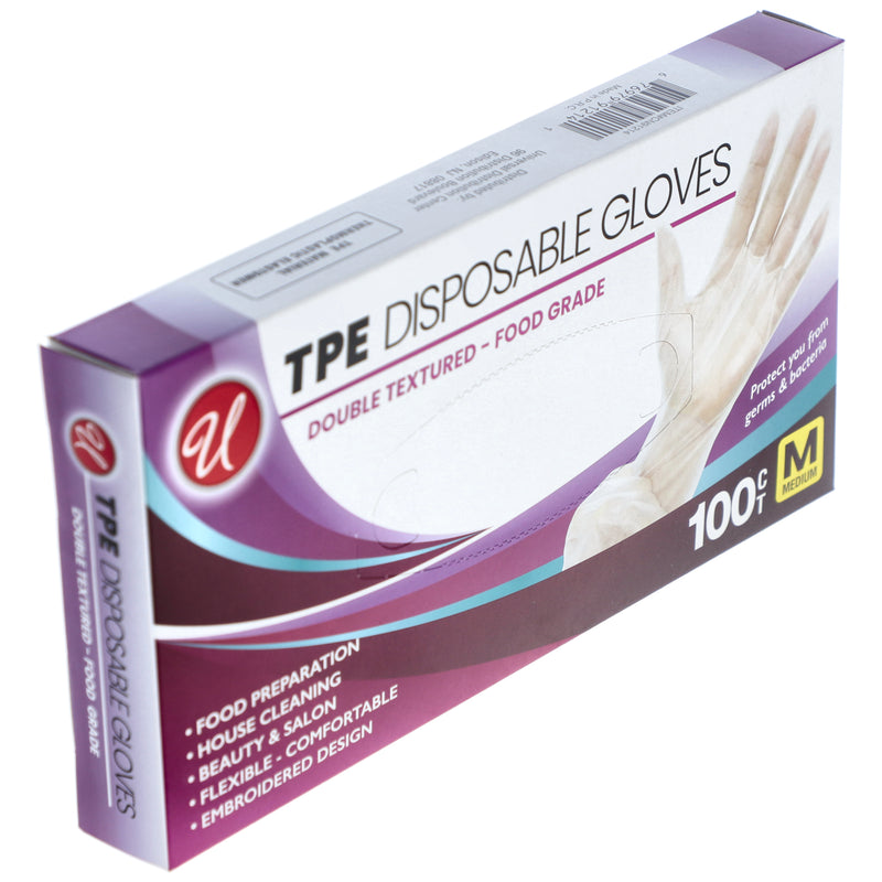 100ct DISPOSABLE GLOVES MEDIUM FOOD GRADE