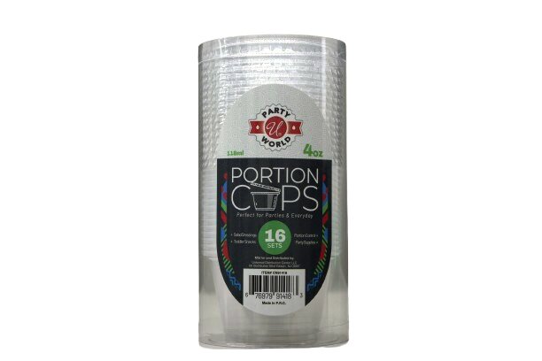 16CT 4OZ PORTION CUPS WITH LIDS IN SLEEVE