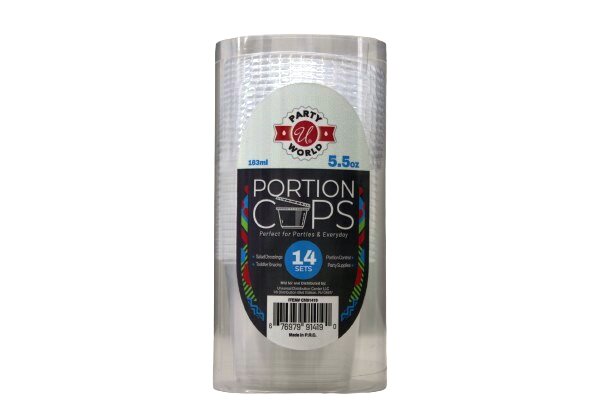 14CT 5.5OZ PORTION CUPS WITH LIDS IN SLEEVE