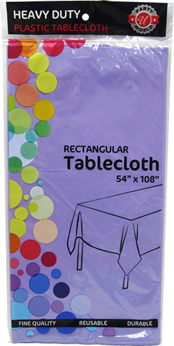 LAVENDER PLASTIC TABLECOVER 54x108''