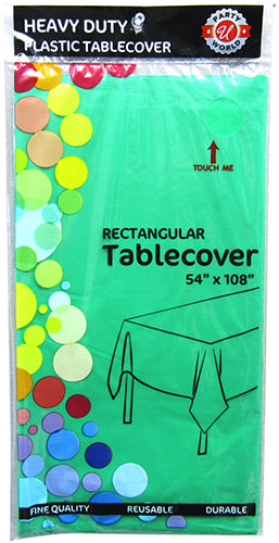HUNTER GREEN PLASTIC TABLECOVER 54x108''