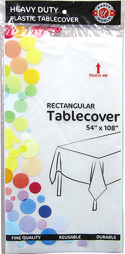 CLEAR PLASTIC TABLECOVER 54x108''