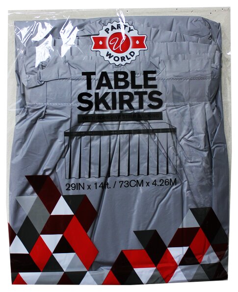 SILVER TABLE SKIRT 29x14''
