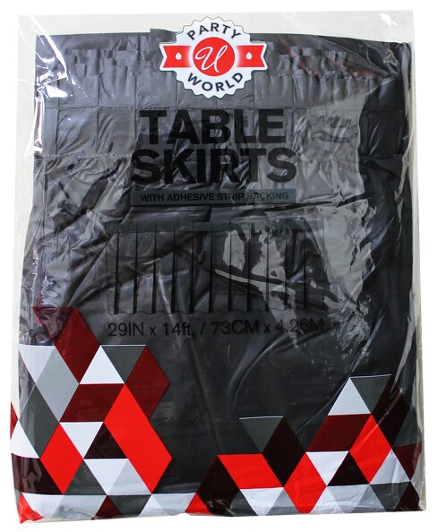 BLACK TABLE SKIRT 29x14''