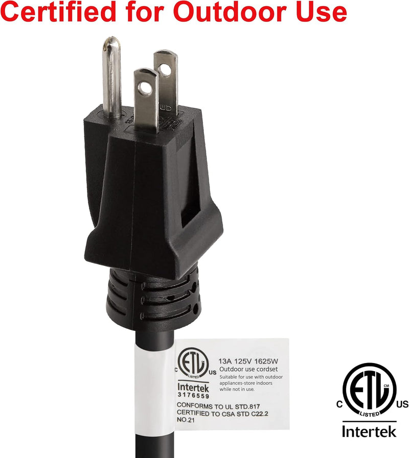 CLEAR POWER 8' 16/3 OUTDOOR EXTENSION CORD C-ETL-US