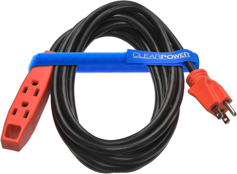 CLEAR POWER 15' 14/3 3 OUTLET EXTENSION CORD WITH CORD STRAP C-ETL-US
