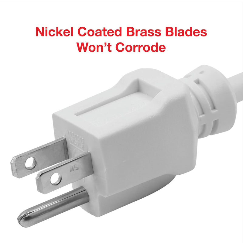 CLEAR POWER 2PK 15' 16/3 WHITE LANDSCAPE EXTENSION CORDS WITH CORD STRAPS C-ETL-US