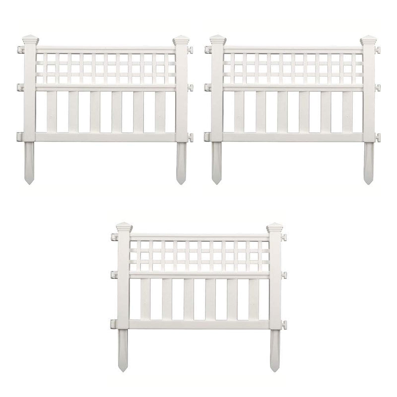 GRANDVIEW GARDEN FENCE 14x24'' WHITE RESIN
