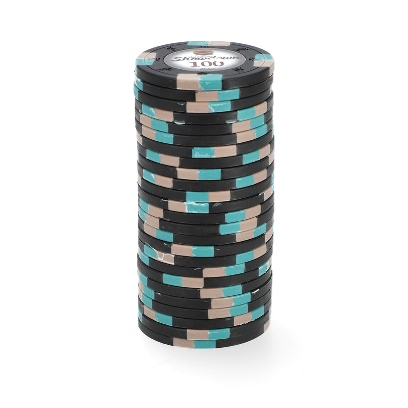 CLUB CASINO 25CT 14G CLAY $100 POKER CHIPS