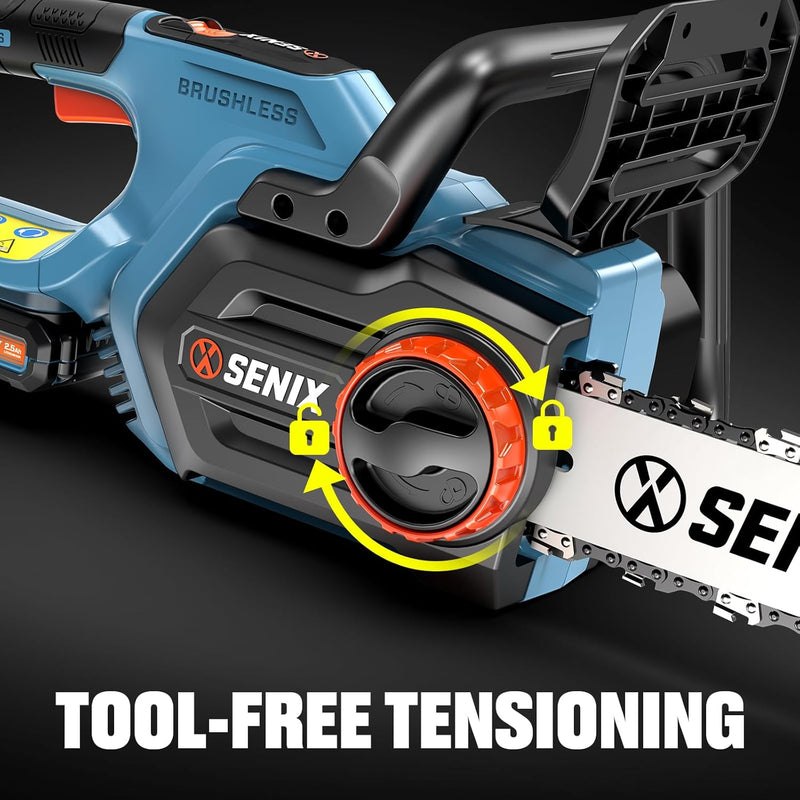 SENIX 20V CORDLESS 10'' BRUSHLESS CHAIN SAW BARE TOOL NO BATTERY 8M/S