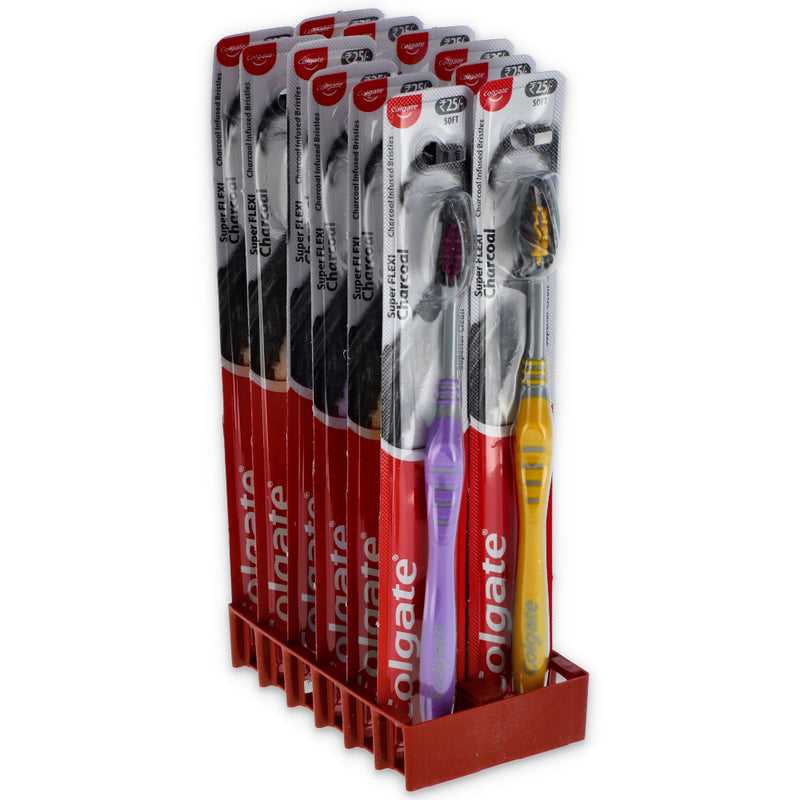 CTB-SFCS-COLGATE TBRUSH SOFT SUPER FLEX CHARCOAL