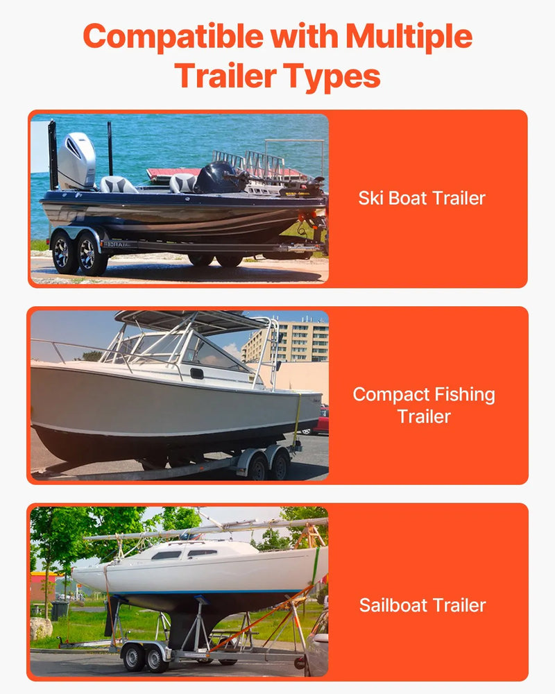 VEVOR 2PC 60'' ADJUSTABLE BOAT TRAILER GUIDE POLE KIT WITH HARDWARE & PVC PIPES