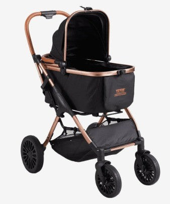 VEVOR PET STROLLER WITH BRAKES FOR SMALL TO MEDIUM DOGS