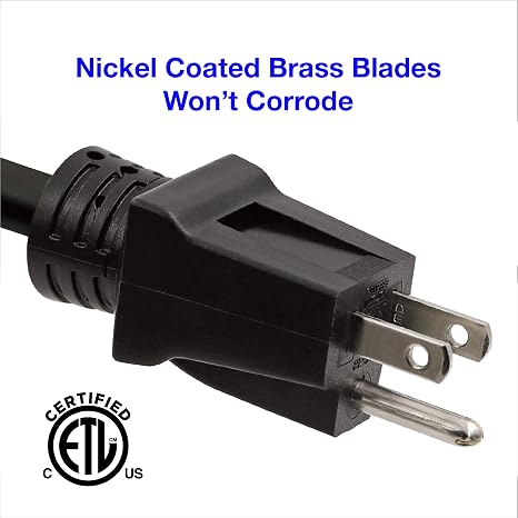 CLEAR POWER 10' 14/3 POWER SUPPLY CORD WITH CORD STRAP C-ETL-US