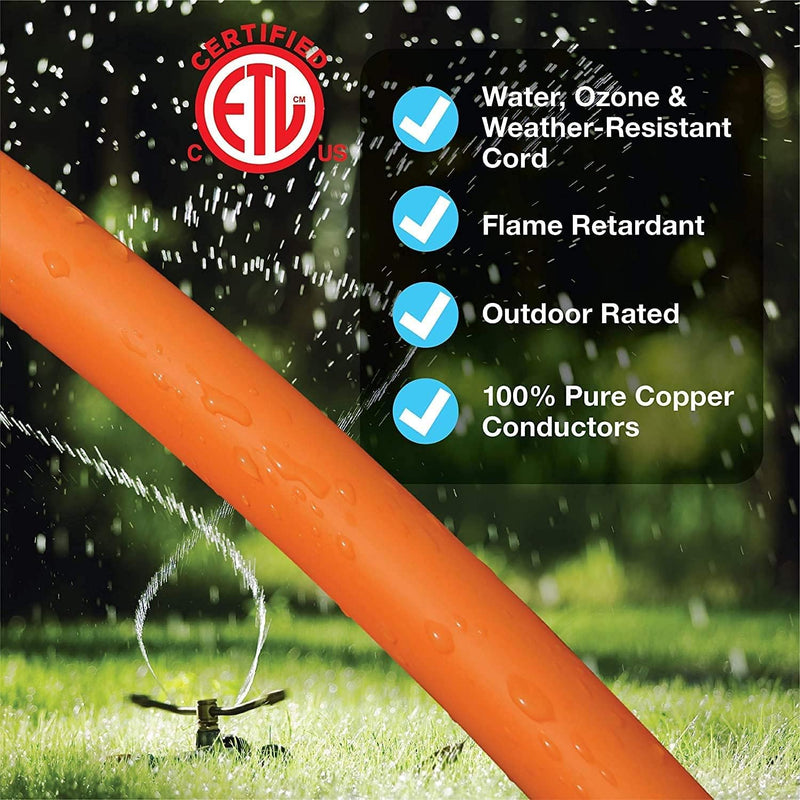 CLEAR POWER 25' 16/2 OUTDOOR EXTENSION CORD WITH CORD STRAP C-ETL-US